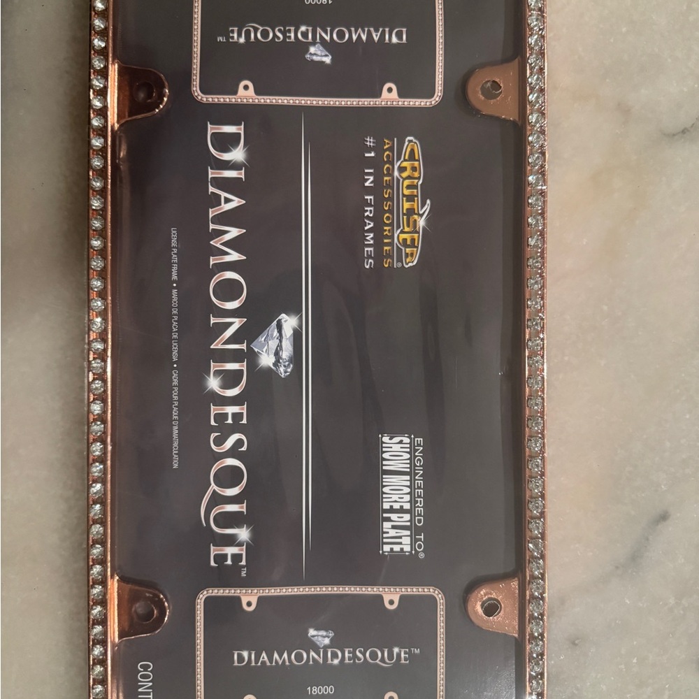 Diamondesque License Plate Frame